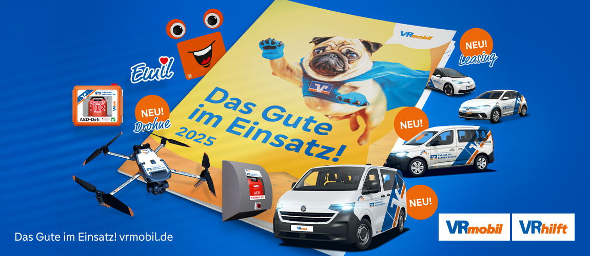 VRmobil VRhilft – Das Gute im Einsatz! VRmobil VRhilft – Das Gute im Einsatz!